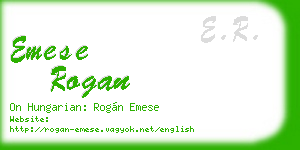 emese rogan business card